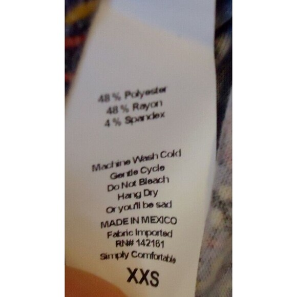 LulaRoe Irma Tunic Multicolored Starburst Print Hi Low Hem Womens Size XXS - Picture 4 of 6